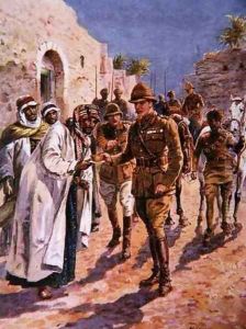 The Arab Sheikhs Hospitality to General Maude, illustration from Brave Deeds by Brave Men, by C. Sheridan Jones, pub. 1922 by Henry A. (Harry) Payne