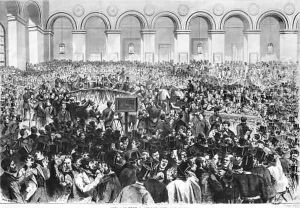The Corbeille at the Bourse of Paris, 1873 by Jules Pelcoq