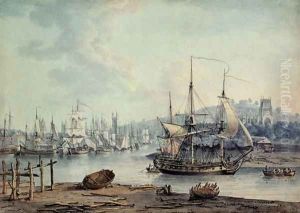 Towing a Warship out of Bristol Harbour, 1783
