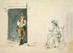 Figure studies, boy standing