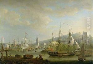 View of Bristol Harbour showing the Cathedral, 1785