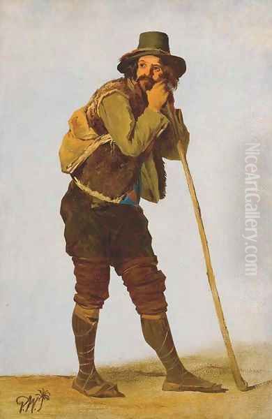 A Roman shepherd leaning on his staff - view 1