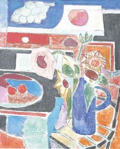 A still life with fruits and flowers by Jan Peeters