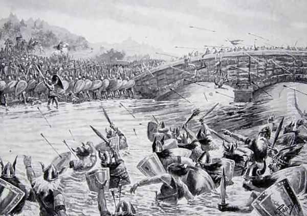 The Battle of Maldon, 991, illustration from the book The History of the Nation - view 1