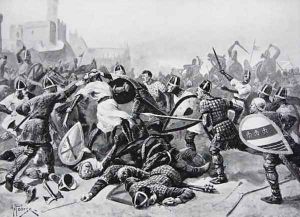 Stephen taken prisoner at the Battle of Lincoln, 1141, illustration from The History of the Nation