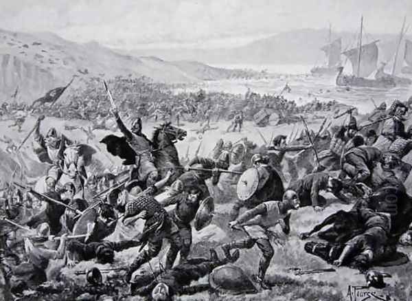The great battle of Brunanburgh, 937, illustration from the book The History of the Nation - view 1