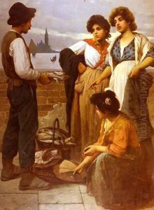 The Fish Seller by Luigi Pastega