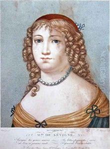 Portrait of Madame de Sevigne, early 19th century by Ennemond-Alexandre Petitot