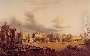 View of Old London Bridge as it was in 1747 by John Paul