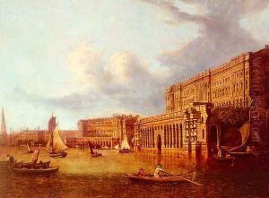 Somerset House And The Adelphi From The River Thames by John Paul