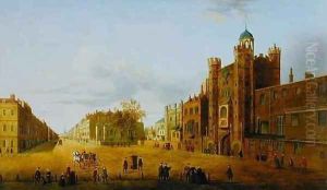 View of St. James Palace, Looking Beyond Down Pall Mall, early 19th century 2 by John Paul