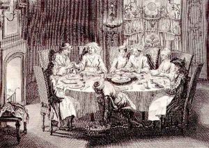 Portuguese Jews Celebrating the Feast of Passover, illustration from Religious Ceremonies and Customs, 1725 by Bernard Picart