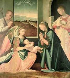 The Holy Family with St. Agnes by Fra Paolino