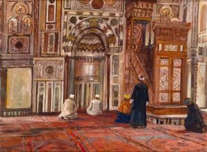 Andacht In Dermoschee Burdem by Georg Macco