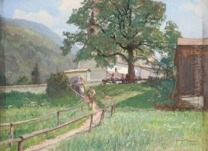 Vor Der Dorfkirche Bei Reichenhall Vor Der Dorfkirche Bei Reichenhall