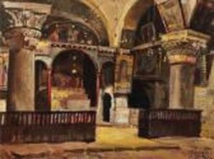Church Interior, Jerusalem by Georg Macco