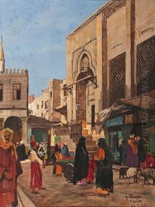 Market Scene, Cairo by Georg Macco