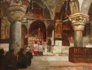 Vue D'interieur D'une Eglise Orthodoxe