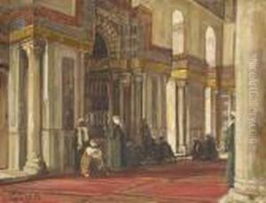 In Der Moschee Des Sultans Kalaun (cairo) by Georg Macco