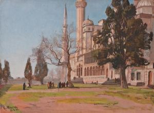Devant La Mosquee by Georg Macco