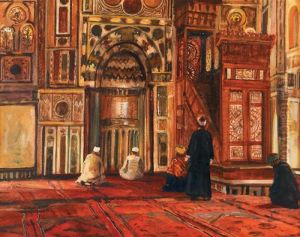 Priere E La Mosquee, Le Caire by Georg Macco