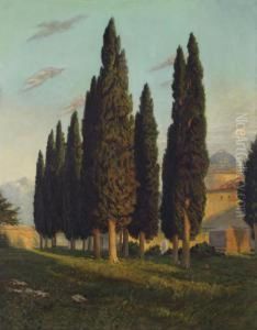 Landscape With Poplar Trees