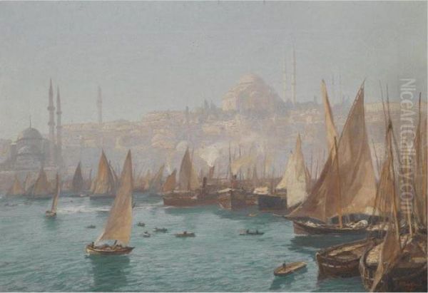 Boats In The Port Of Constantinople - view 1