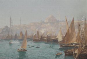 Boats In The Port Of Constantinople