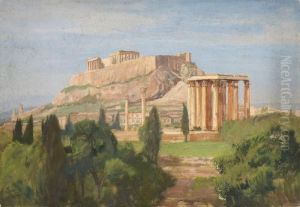 Athen - Blick Auf Die
 Akropolis.