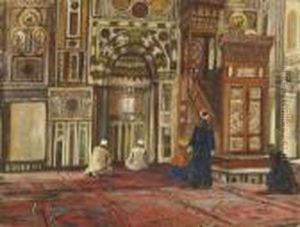 Kairo - Andacht In Der Moschee. by Georg Macco