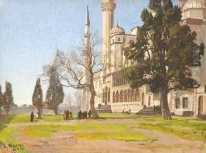 Vor Der Suleymaniye-moschee In
 Istanbul.