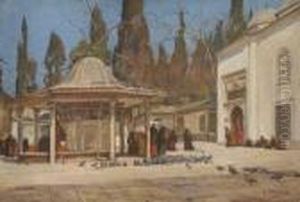 Innenhof Der Eyup-sultan-moschee
 In Istanbul.