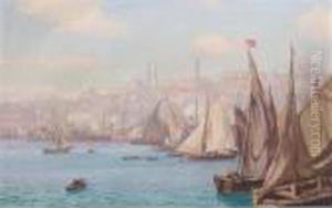 View Of Constantinople From The Bosphorus by Georg Macco