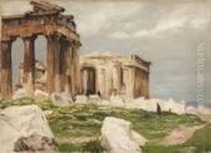 "auf Der Akropolis
Athen". by Georg Macco