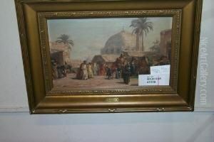 "arabischer Markt". Signiert Und Datiert G. Macco 1914 by Georg Macco