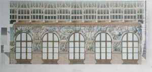 Ms 1014 Elevation of the ballroom at Fontainebleau, plate from an album 2 by Charles Percier