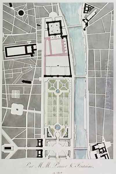 Design for joining the Tuileries to the Louvre, 1808 - view 1