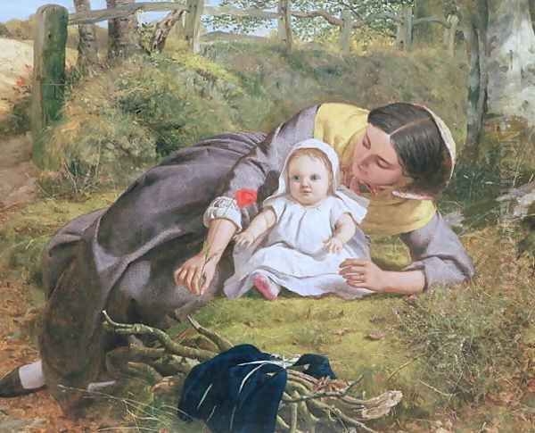 Mother and Child with a poppy - view 1