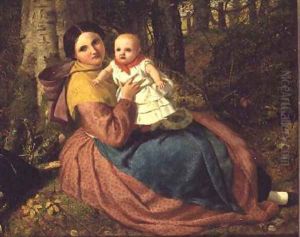 The Artists Son and Nurse, 1863 by Frederick Richard Pickersgill