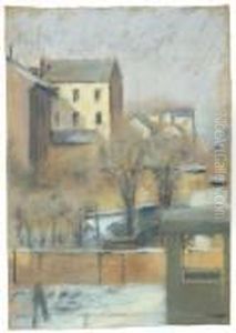 Blick Aus Dem Hause Bornheimer Strasse by August Macke