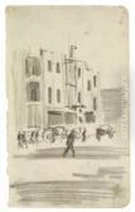 Selbstbildnis Mit Josef Cordier by August Macke