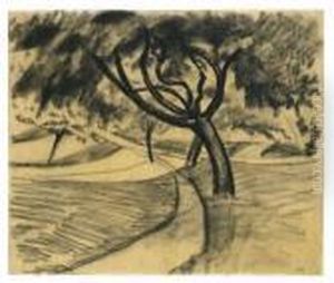 Baum Und Felder by August Macke