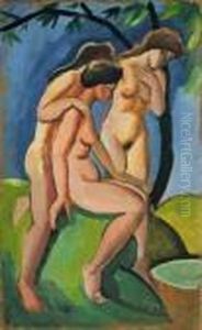 "drei Akte" by August Macke
