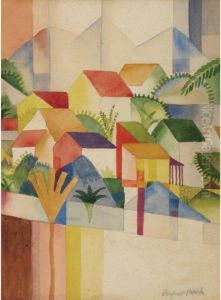 Rooftops Of Tunis by August Macke