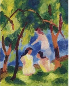 Badende Madchen (girls Bathing) by August Macke