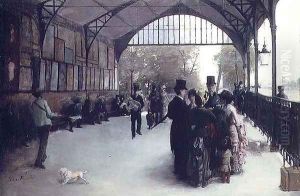 The Railway Station by Louis Picard