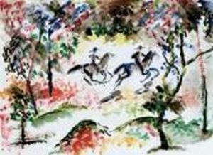 Reiter Im Wald by August Macke