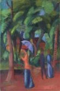 Spaziergang Im Park by August Macke