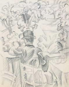 Cafe Am Flussufer by August Macke
