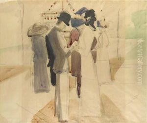Vor Der Regatta by August Macke